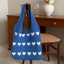 Load image into Gallery viewer, Knitted Love Tote Bag