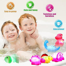 Load image into Gallery viewer, Glowing Dinosaur Shaped Bath Toy