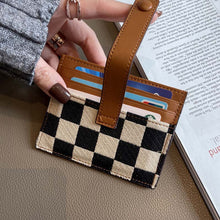 Load image into Gallery viewer, Women's Colorblock Plaid Pattern Compact Wallet