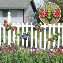 Load image into Gallery viewer, Iron Bee Art Sculpture Hanging Wall Decorations for Garden