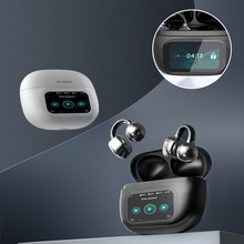 Load image into Gallery viewer, Clip-On Ear LCD Full Color Touch Screen Audio Wireless Headphones