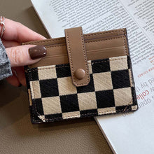 Load image into Gallery viewer, Women's Colorblock Plaid Pattern Compact Wallet