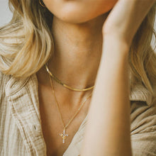 Load image into Gallery viewer, Crown &amp; Cross Pendant Choker Necklace