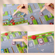 Load image into Gallery viewer, Magnetic Alphabet Car Park Toy
