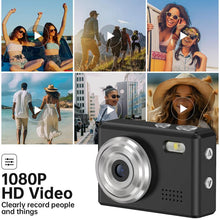 Load image into Gallery viewer, Compact Retro Mini Camera with LED Flash