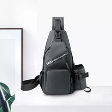 Load image into Gallery viewer, Men&#39;s Leather Film Water Bottle Chest Bag