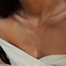 Load image into Gallery viewer, Crown &amp; Cross Pendant Choker Necklace