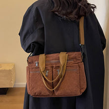 Load image into Gallery viewer, Solid Color Corduroy Tote Bag