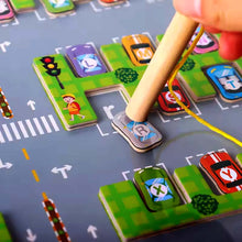 Load image into Gallery viewer, Magnetic Alphabet Car Park Toy