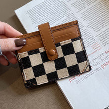 Load image into Gallery viewer, Women's Colorblock Plaid Pattern Compact Wallet