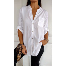 Load image into Gallery viewer, Paneled sequin button casual top