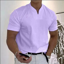 Load image into Gallery viewer, Short-sleeved V-neck Athletic T-shirt