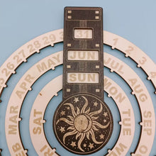 Load image into Gallery viewer, Wooden Rotating Circular Perpetual Calendar