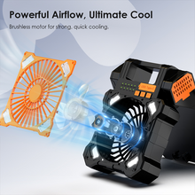 Load image into Gallery viewer, Sakerplus Solar Powered Portable Camping Fan