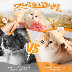 Long & Short Tooth Stainless Steel Pet Comb