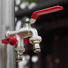 Load image into Gallery viewer, Zinc Alloy Dual Outlet Faucet for Gardening