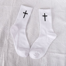 Load image into Gallery viewer, Cross Black And White Socks
