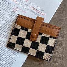 Load image into Gallery viewer, Women's Colorblock Plaid Pattern Compact Wallet