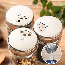 Load image into Gallery viewer, Glass Spice Jars Set