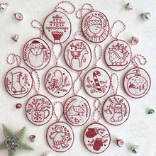 Load image into Gallery viewer, Hand Embroidery Christmas Ornaments Kit