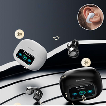 Load image into Gallery viewer, Clip-On Ear LCD Full Color Touch Screen Audio Wireless Headphones