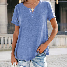 Load image into Gallery viewer, Fashion Solid Color Pocket Short Sleeve T-Shirt