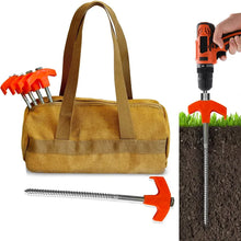 Load image into Gallery viewer, 8&quot; Screw in Tent Stakes - Ground Anchors Screw in