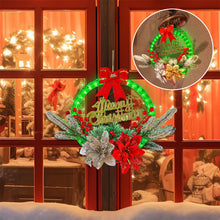Load image into Gallery viewer, Christmas wreaths with LED light
