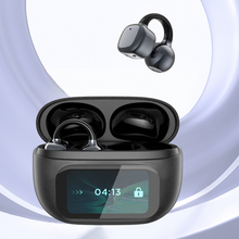 Load image into Gallery viewer, Clip-On Ear LCD Full Color Touch Screen Audio Wireless Headphones
