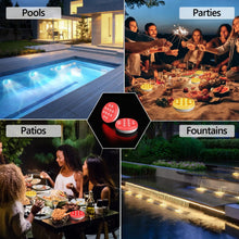 Load image into Gallery viewer, 2/4 PCS - Ultra-High Brightness Rechargeable Submersible LED Lights with Remote