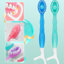 Load image into Gallery viewer, Mini Toothbrush 5 in 1 Tool (Toothpaste + Floss + Pick + Tongue Scraper) Portable Travel Set