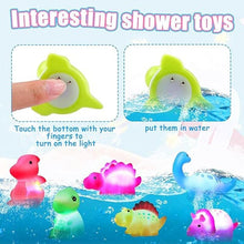 Load image into Gallery viewer, Glowing Dinosaur Shaped Bath Toy