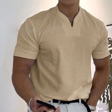 Load image into Gallery viewer, Short-sleeved V-neck Athletic T-shirt