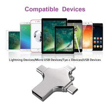 Load image into Gallery viewer, 4 in 1 USB Reader And Flash Drive... Connect And Store Everything On A Single Piece