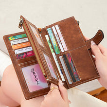 Load image into Gallery viewer, RFID Tri-fold Large Capacity Long Wallet
