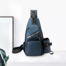 Load image into Gallery viewer, Men&#39;s Leather Film Water Bottle Chest Bag