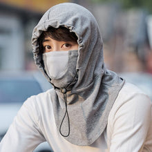 Load image into Gallery viewer, Hooded Face Mask with Neck Warmer for Cycling