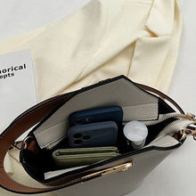 Load image into Gallery viewer, Color Clashing Shoulder Bucket Bag