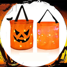 Load image into Gallery viewer, Personalized Glowing Pumpkin Tote