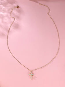Cross Pearl Necklace