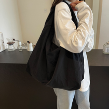 Load image into Gallery viewer, Women's Solid Color Textured Draped Tote Bag