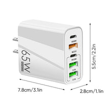 Load image into Gallery viewer, Multi Port Adaptor 65W Fast Charger - US Standard