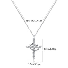Load image into Gallery viewer, Crown &amp; Cross Pendant Choker Necklace