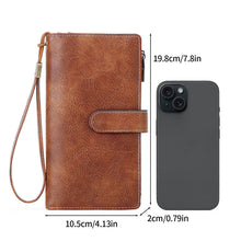 Load image into Gallery viewer, RFID Tri-fold Large Capacity Long Wallet