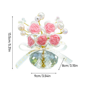 Crystal Rose Car Ornament