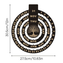 Load image into Gallery viewer, Wooden Rotating Circular Perpetual Calendar