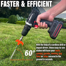 Load image into Gallery viewer, 8&quot; Screw in Tent Stakes - Ground Anchors Screw in