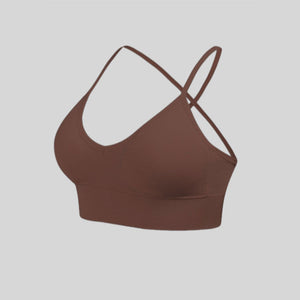 Knitted Cross Backless Bra