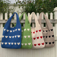 Load image into Gallery viewer, Knitted Love Tote Bag