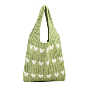 Knitted Love Tote Bag